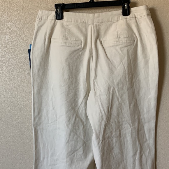 NWT Rachel Comey Cream High-Rise Cuff Straight Leg Cropped Pants - Picture 8 of 16